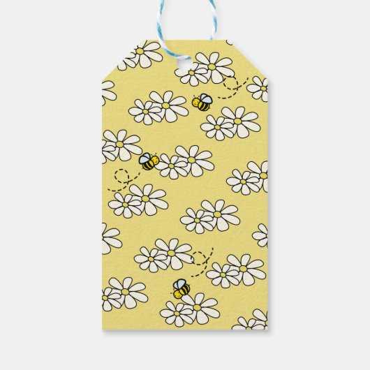 Onze kleine Hunny Bee Geel Verjaardag Dank u Cadeaulabel (Achterkant)