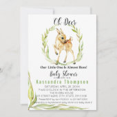 Onze kleine is bijna hier Baby shower. Kaart (Voorkant)