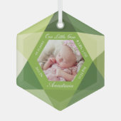 Onze kleine juweeltje augustus Birthstone Baby Geb Glas Ornament (Voorkant)