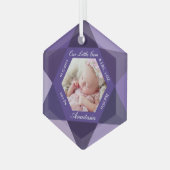 Onze kleine juweeltje februari Birthstone Baby Bir Glas Ornament (Voorkant links)