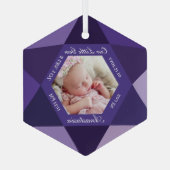 Onze kleine juweeltje februari Birthstone Baby Bir Glas Ornament (Achterkant)