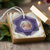 Onze kleine juweeltje februari Birthstone Baby Bir Glas Ornament