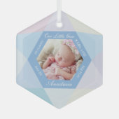Onze kleine juweeltje juni Birthstone Baby Geboort Glas Ornament (Voorkant)