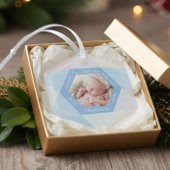Onze kleine juweeltje juni Birthstone Baby Geboort Glas Ornament