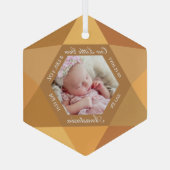Onze kleine juweeltje november Birthstone Baby Bir Glas Ornament (Achterkant)