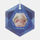 Onze kleine juweeltje September Birthstone Baby Ge Glas Ornament (Voorkant)