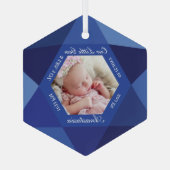 Onze kleine juweeltje September Birthstone Baby Ge Glas Ornament (Achterkant)