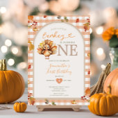 Onze Kleine Kalkoen Herfst Boog Eerste Verjaardag Kaart