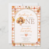 Onze Kleine Kalkoen Herfst Boog Eerste Verjaardag Kaart (Voorkant)