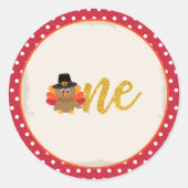 Onze kleine kalkoen is het draaien van een Sticker (Voorkant)