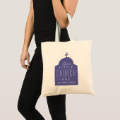 Onze kleine kerktas schattige paarse orthodoxe koe tote bag (Voorkant (product))