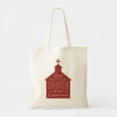Onze kleine kerkzak schattig bakstenen rood kind t tote bag (Voorkant)