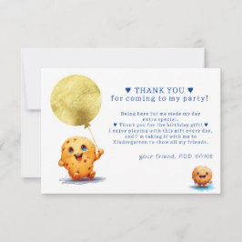 Onze Kleine Koek Draait EEN Jaar Foto 1e Verjaarda Bedankkaart