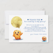 Onze kleine koekje draaien één foto 1e verjaardag bedankkaart (Voorkant)