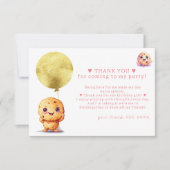 Onze kleine koekje draaien één foto 1e verjaardag bedankkaart (Voorkant)