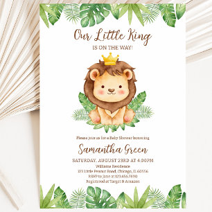 Onze Kleine Koning Leeuw Baby Shower Kaart