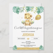 Onze kleine Koning Lion Crown-ballon, 1e verjaarda Kaart (Voorkant)