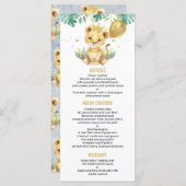 Onze kleine Koning Lion Crown-ballon, 1e verjaarda Menu (Voorkant / Achterkant)