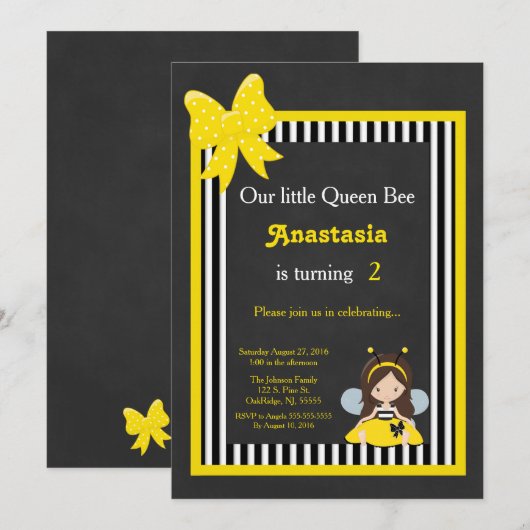 Onze kleine koningin Bee Kaart (Voorkant / Achterkant)