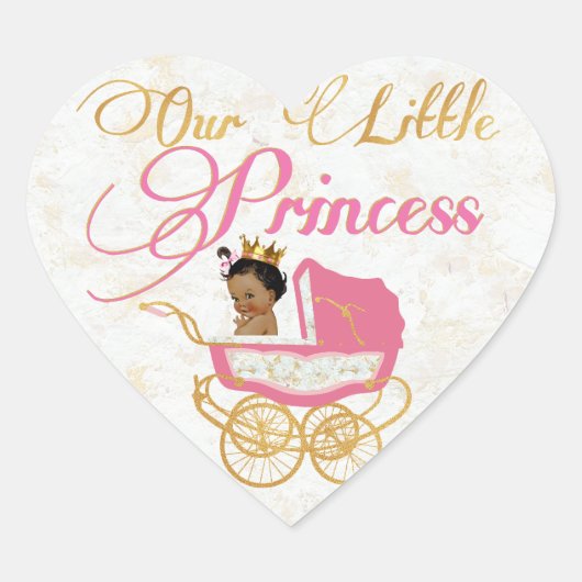 Onze kleine koninklijke afrikaanse prinses gunst S Hart Sticker (Voorkant)
