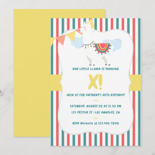Onze kleine Lama Verjaardagsfeestje voor kinderen Kaart