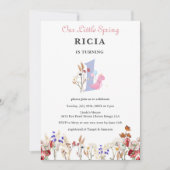 Onze kleine lentesbloem 1st verjaardag kaart (Voorkant)