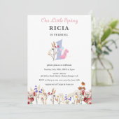 Onze kleine lentesbloem 1st verjaardag kaart (Staand voorkant)