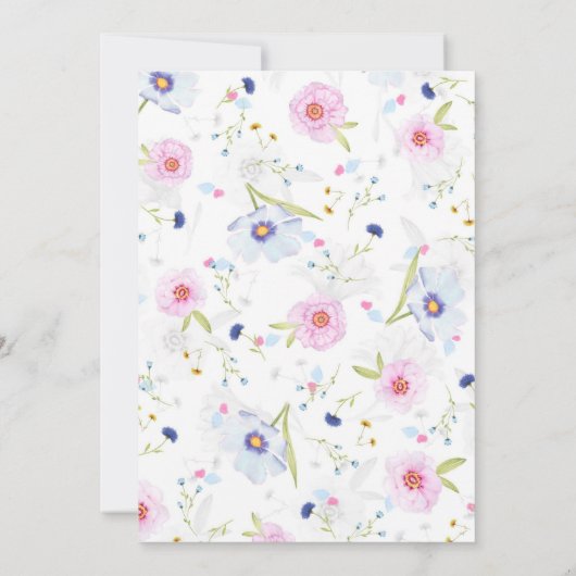 Onze kleine lentesbloem 1st verjaardag kaart (Achterkant)