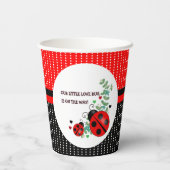 Onze kleine liefde bug rood zwart Baby shower Papieren Bekers (Achterkant)