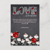 Onze kleine liefde bug schoolbord Baby shower Informatiekaartje (Voorkant)