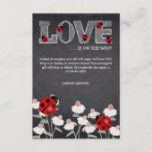 Onze kleine liefde bug schoolbord Baby shower Informatiekaartje (Voorkant)