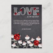 Onze kleine liefde bug schoolbord Baby shower Informatiekaartje (Voorkant)