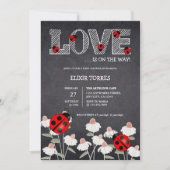 Onze kleine liefde bug schoolbord Baby shower Kaart (Voorkant)