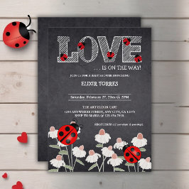 Onze kleine liefde bug schoolbord Baby shower Kaart