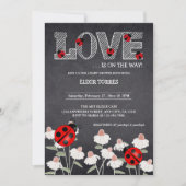 Onze kleine liefde bug schoolbord Baby shower Kaart (Voorkant)