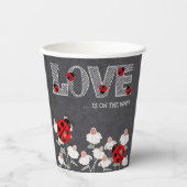 Onze kleine liefde bug schoolbord Baby shower Papieren Bekers (Voorkant)