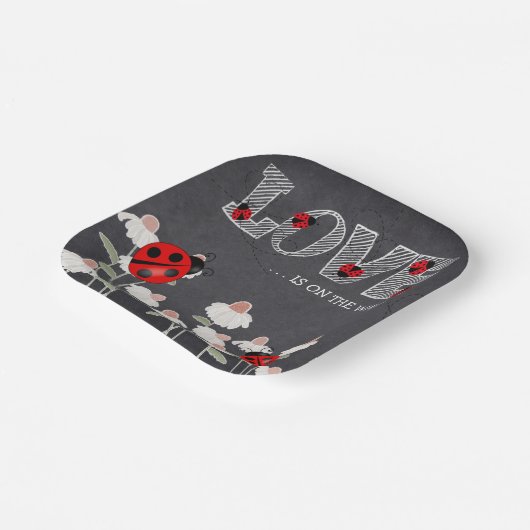 Onze kleine liefde bug schoolbord Baby shower Papieren Bordje (Gebogen)