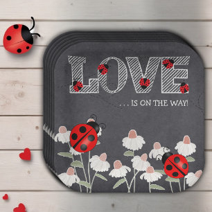 Onze kleine liefde bug schoolbord Baby shower Papieren Bordje