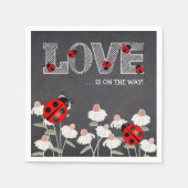 Onze kleine liefde bug schoolbord Baby shower Servet (Voorkant)