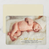 Onze kleine liefde is aangekomen Foto geboorte aan Aankondiging (Voorkant / Achterkant)