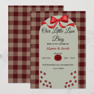 Onze Kleine Liefde Kever Baby Shower Uitnodiging