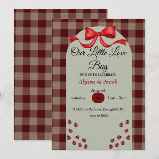 Onze Kleine Liefde Kever Baby Shower Uitnodiging