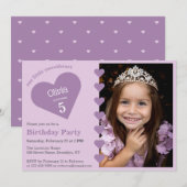 Onze kleine liefje foto Paarse harten Verjaardag Kaart (Voorkant / Achterkant)