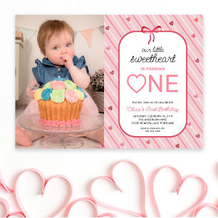 Onze Kleine Liefje Is Één Foto Verjaardag Kaart