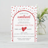 Onze Kleine Liefje Valentijnsdag Baby shower Kaart (Staand voorkant)