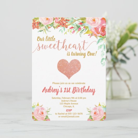 Onze kleine liefje Valentijnsdag verjaardagsmeisje Kaart (Staand voorkant)