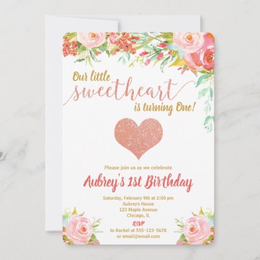 Onze kleine liefje Valentijnsdag verjaardagsmeisje Kaart (Voorkant)