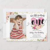 Onze kleine liefje verjaardagsfeestje uitnodiging, kaart (Voorkant)