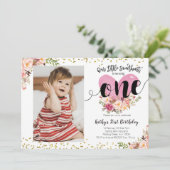 Onze kleine liefje verjaardagsfeestje uitnodiging, kaart (Staand voorkant)