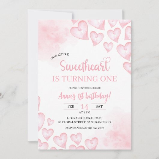 Onze kleine liefje wordt één verjaardag kaart (Voorkant)